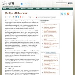 The Cost of E-Learning