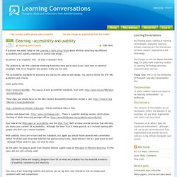 Elearning - accessibility and usability