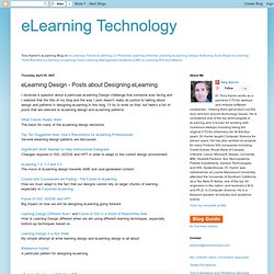 eLearning Design - Posts about Designing eLearning