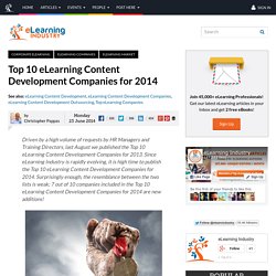Top 10 eLearning Content Development Companies for 2014