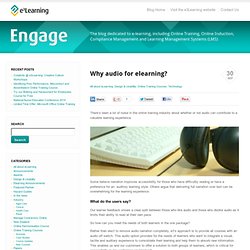 Why audio for elearning? « e3Learning Engage Blog