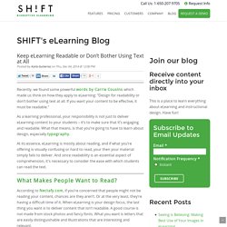 Keep eLearning Readable or Don’t Bother Using Text at All