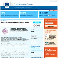 MOOCs and Beyond - eLearning Papers 33 released