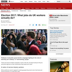 Election 2017: What jobs do UK workers actually do?