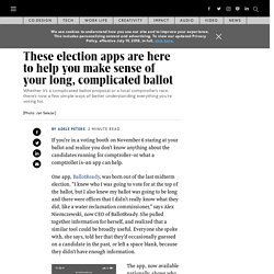 Election apps to help you make sense of your ballot