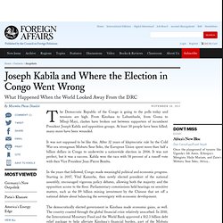 Joseph Kabila and Where the Election in Congo Went Wrong
