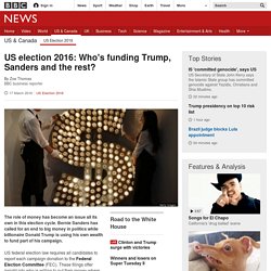 US election 2016: Who's funding Trump, Sanders and the rest?
