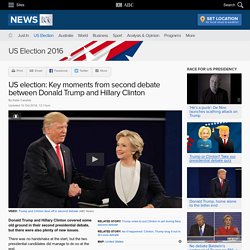 US election: Key moments from second debate between Donald Trump and Hillary Clinton - US election 2016