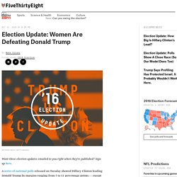 Election Update: Women Are Defeating Donald Trump