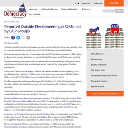 Reported Outside Electioneering at $24M Led by GOP Groups - Wisconsin Democracy Campaign