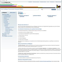 Elections - La Belgique