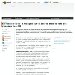 Elections locales : 6 Français sur 10 pour le droit de vote des étrangers hors UE