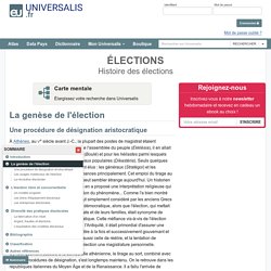 ÉLECTIONS - Histoire des élections, La genèse de l'élection