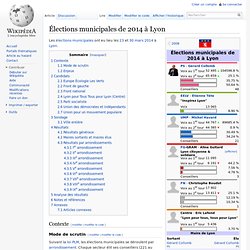 Élections municipales de 2014 à Lyon