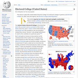 Electoral College (United States) - Wikipedia