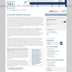 Electoral System Design