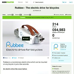 Rubbee - The electric drive for bicycles by Rubbee Ltd