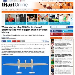 Taurus G4: Electric plane wins biggest prize in aviation history