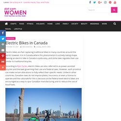 Electric Bikes in Canada - Dot Com Women