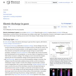 Electric discharge in gases