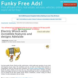 Electric Winch with incredible features and designs