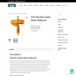 electric chain hoist Malaysia