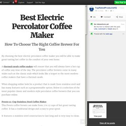 Best Electric Percolator Coffee Maker