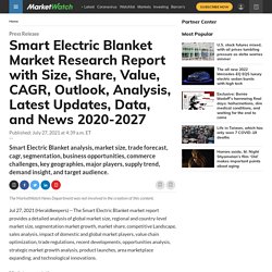 Smart Electric Blanket Market Research Report with Size, Share, Value, CAGR, Outlook, Analysis, Latest Updates, Data, and News 2020-2027