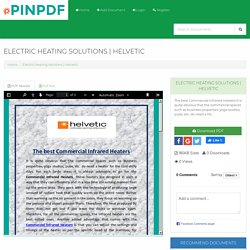 commercial electric infrared heaters