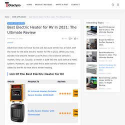 Best Electric Heater for RV In 2021: The Ultimate Review - 10TechPro