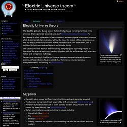Electric Universe theory - Electric Universe