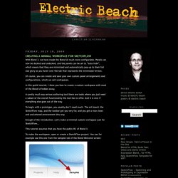 electric beach » Creating a Minimal Workspace for SketchFlow