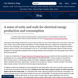 A sense of units and scale for electrical energy production and consumption