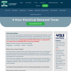 TDLR Electrician License Renewal
