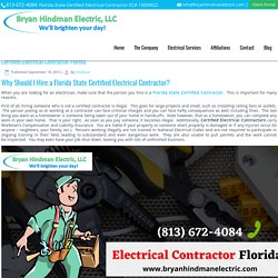 Certified Electrical Contractor Florida