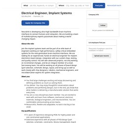 Electrical Engineer, Implant Systems - Fremont, CA