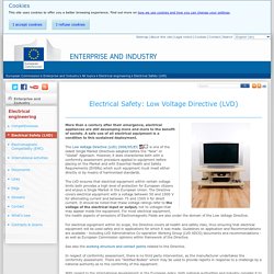 Electrical Safety: Low Voltage Directive (LVD) - Electrical engineering - Enterprise and Industry