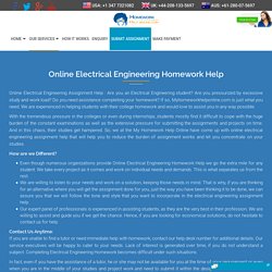 Engineering Homework Help - My Homework Help Online