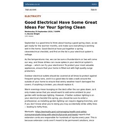 Good Electrical Have Some Great Ideas For Your Spring Clean