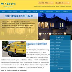 Emergency Local Electricians in Southlake, TX