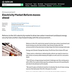 Electricity Market Reform moves ahead
