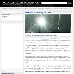 The Nature of Electricity and Ether