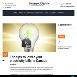 Top tips to lower your electricity bills in Canada - Dynamic Electric