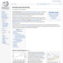 Geothermal electricity