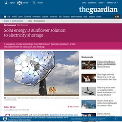 Solar energy: a sunflower solution to electricity shortage