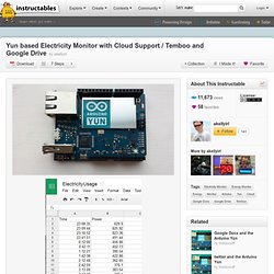 Yun based Electricity Monitor with Cloud Support / Temboo and Google Drive