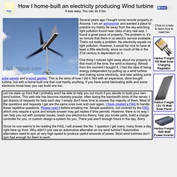 How I built an electricity producing wind turbine