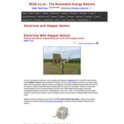 Electricity with Stepper Motors