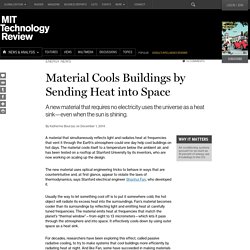How Buildings Could Keep Cool without Electricity