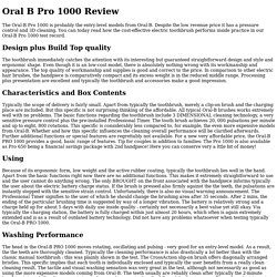 ElectricToothbrushHQ Oral B Pro 1000 Toothbrush Reviews